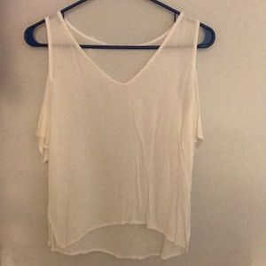Over the shoulder white top